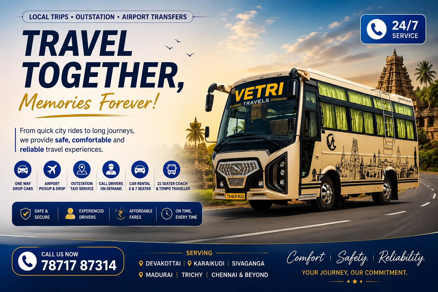 Call Driver Service in Karaikudi and Devakottai - On Demand